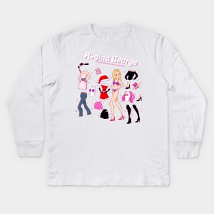 Regina - Mean Girls - Paper Doll Kids Long Sleeve T-Shirt